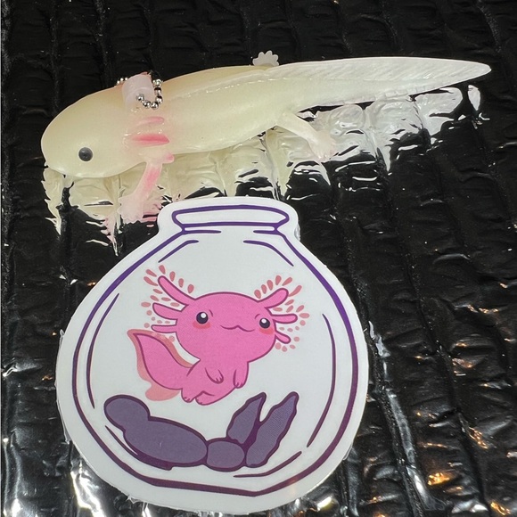 FISH BOWL Axolotl Crazy Trending WaterProof Single Decor Accent Sticker - Picture 4 of 4